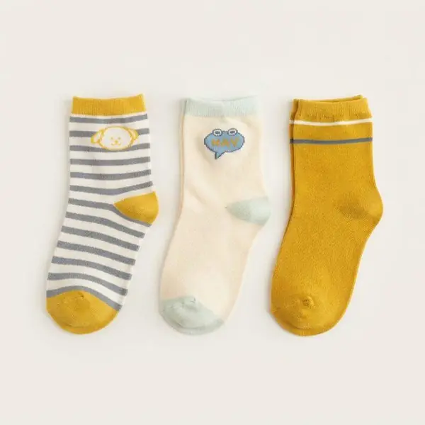 Medias canilleras bajas de niño (talla 6 a 8), diseño 1 – MCJ Loja